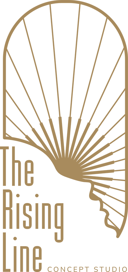 Logo The Rising Line, concept studio partenaire de La Silhouettiste & Co