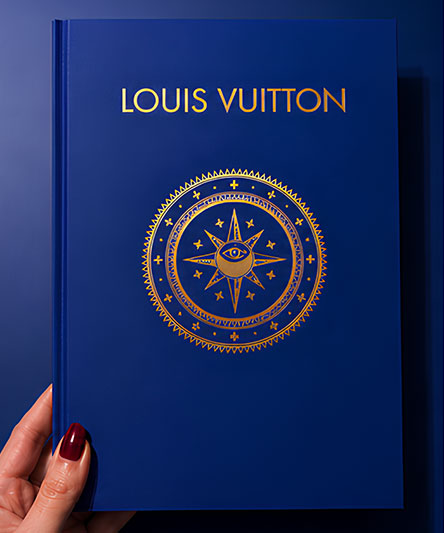 Carnet Louis Vuitton personnalisé, collaboration La Silhouettiste x The Rising Line